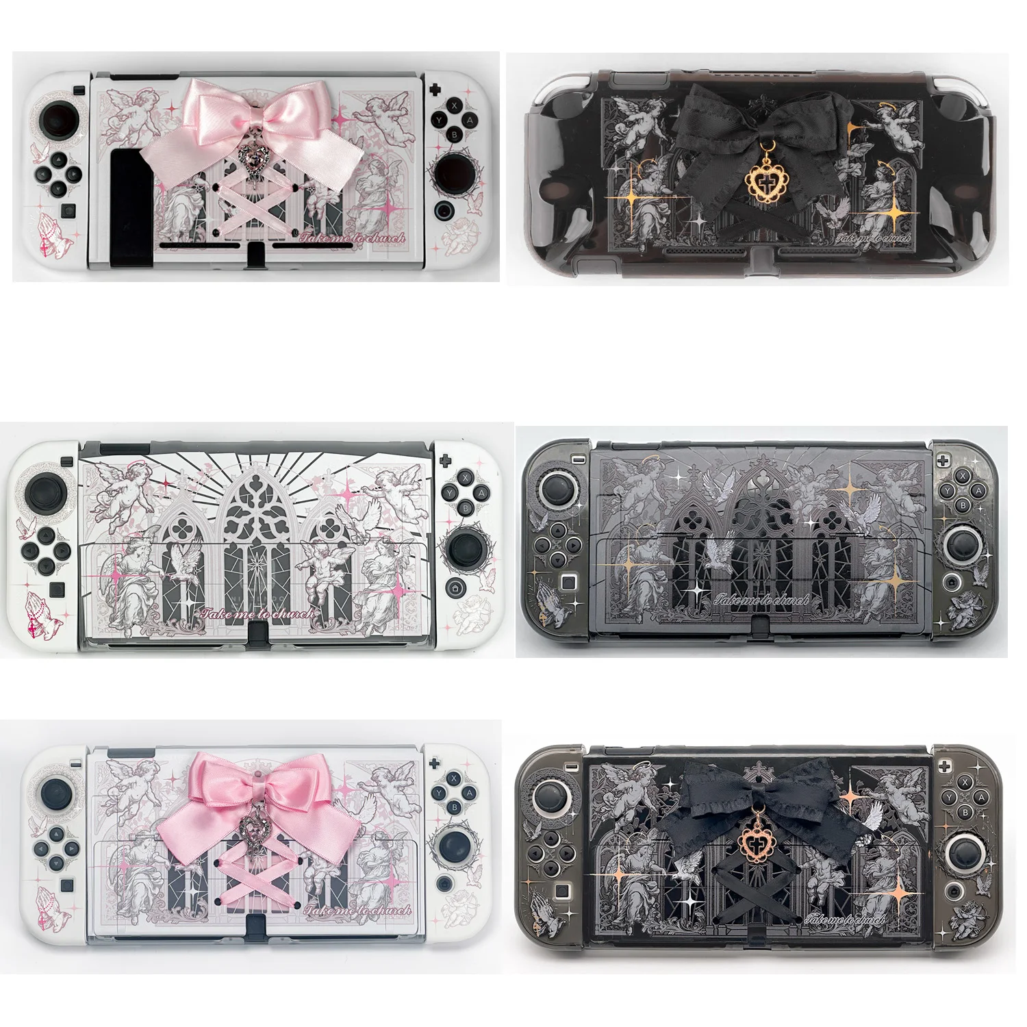 Gothic Cathedral Protective Case for Nintendo Switch / OLED / Switch 2 - Ornamental Hard Shell with Architectural Details