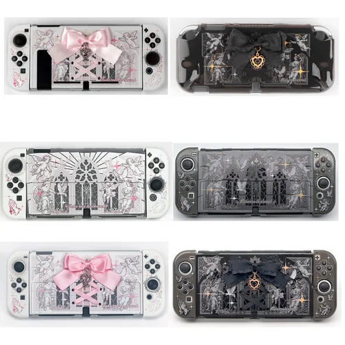 Funda protectora de catedral gótica para Nintendo Switch / OLED / Switch 2 - Carcasa dura ornamental con detalles arquitectónicos