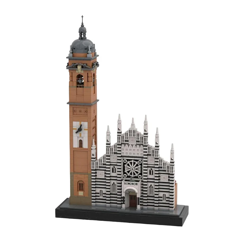 2137 PCS Customize Creative Duomo Di Monza Facade building Combination Set MOC Block Model Children Assembly Toy Birthday Gifts
