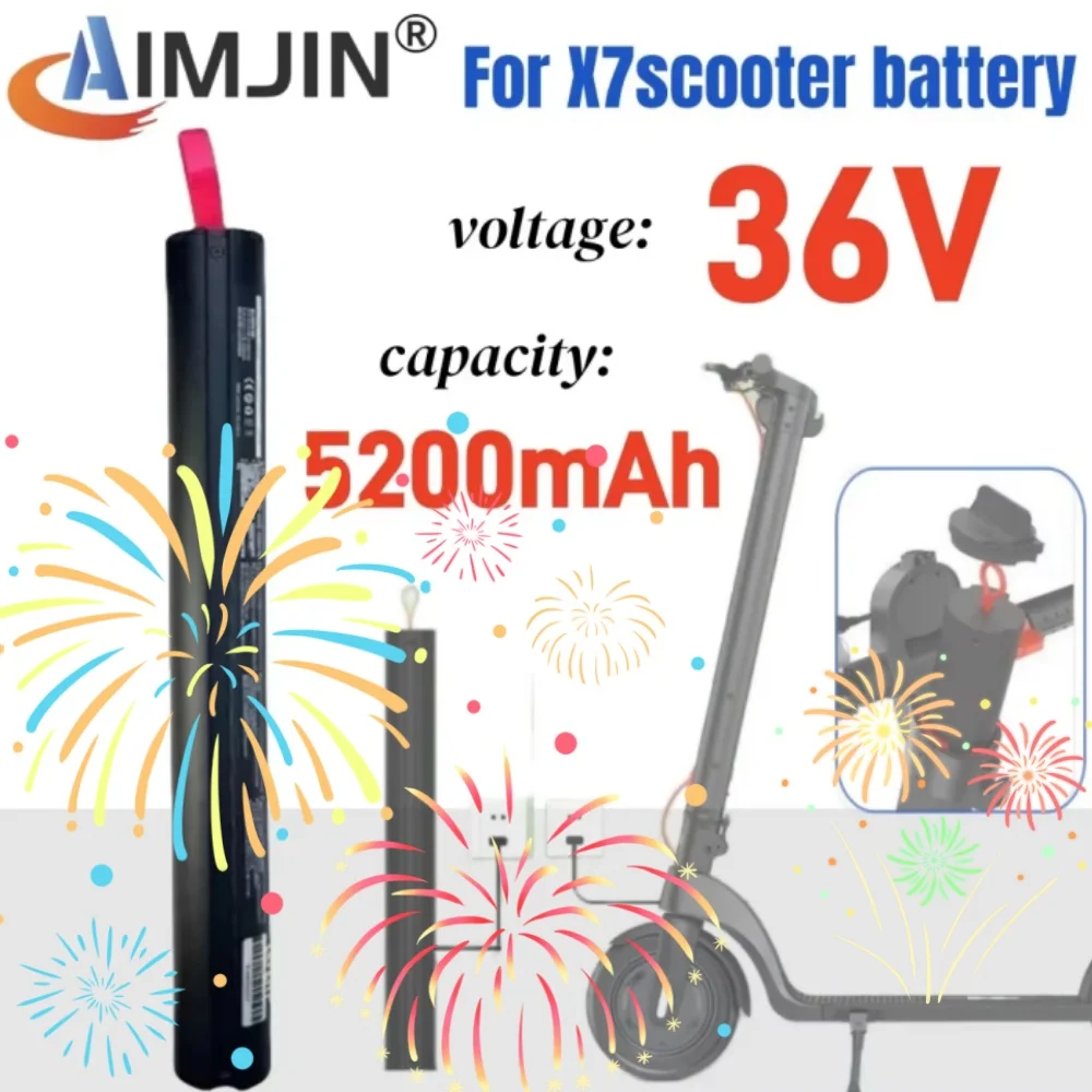 

HX X7 Electric Scooter Original Battery 36V 5200mAh 18650 10S2P Replacement Lithium-ion Power Cell for Scooter