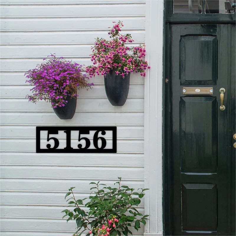 customized Modern House Numbers  personalization design Sign Art Deco Numbers  Number Sign Plaque house number Letter plate sign