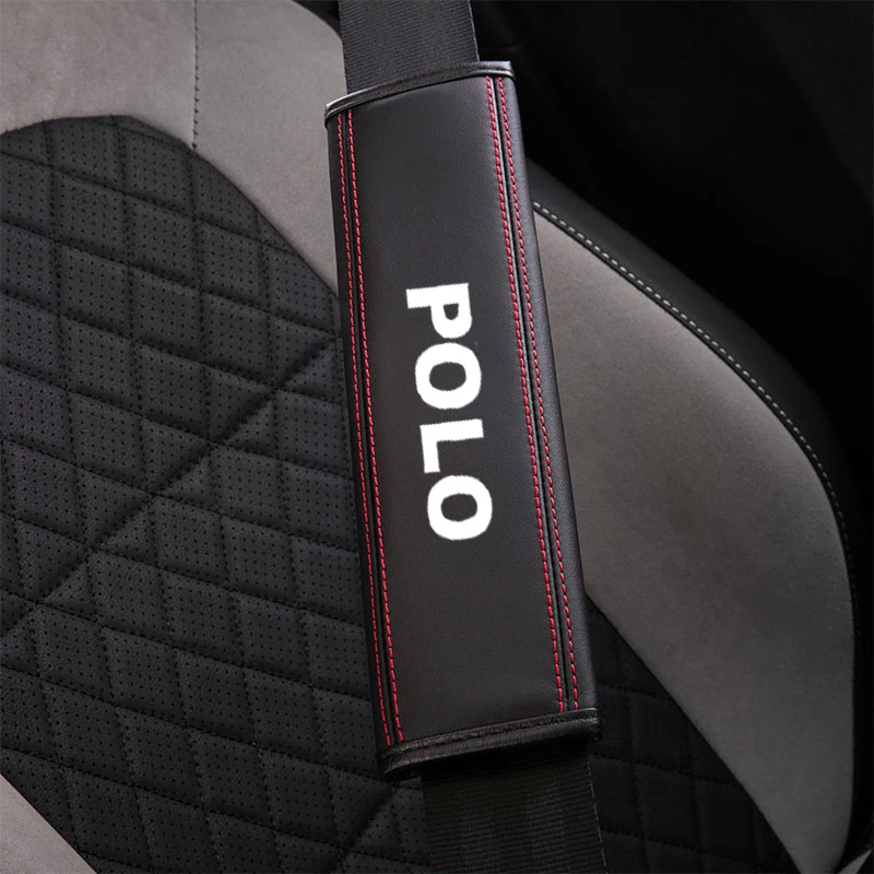 สําหรับVW Golf Polo Tiguan Passat 1Pc Cowhideภายในรถที่นั่งเข็มขัดProtectorสําหรับรถยนต์อุปกรณ์เสริมอัตโนมัติ