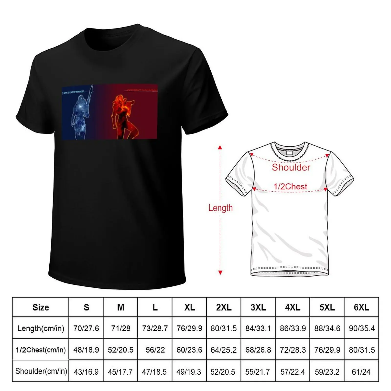No Shepard without Vakarian T-Shirt anime t shirts oversize T-Shirt