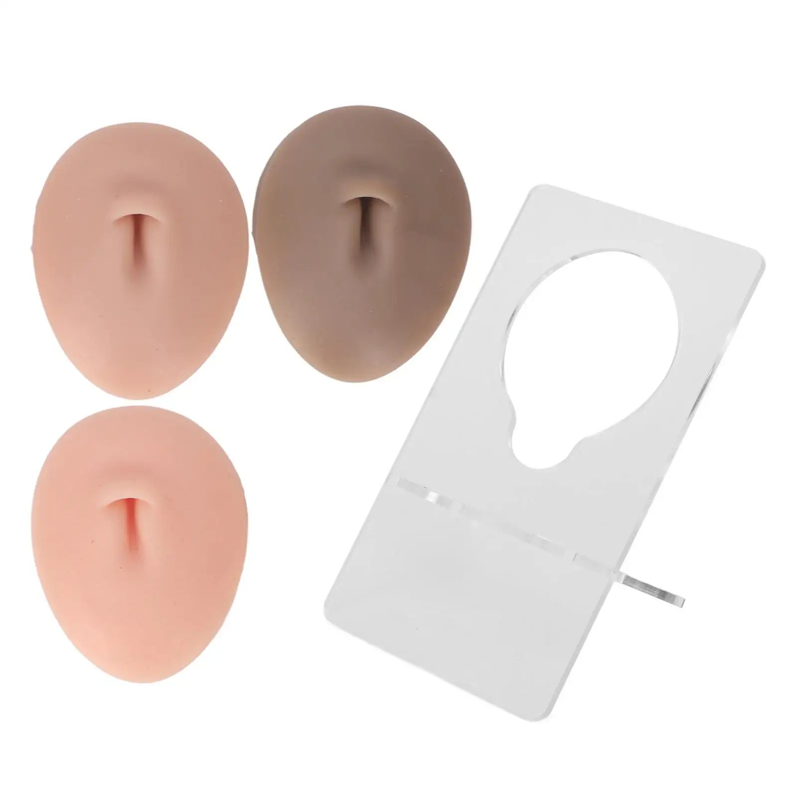 

3D Silicone Belly Piercing Practice Model Set for acupuncture Training and Display 3 Pieces