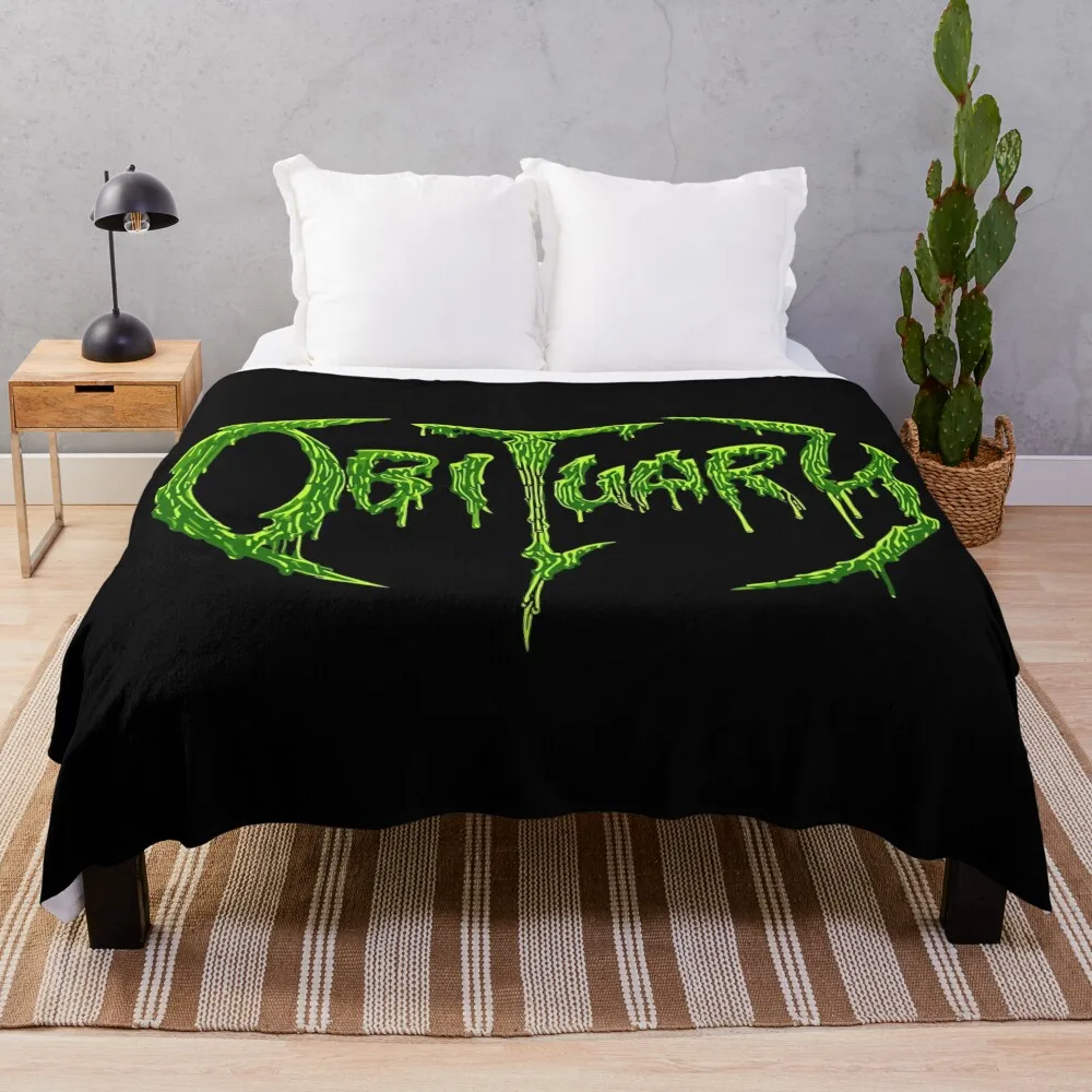 Obituary Green Throw Blanket Soft Beds Plush Baby Sofa Blankets