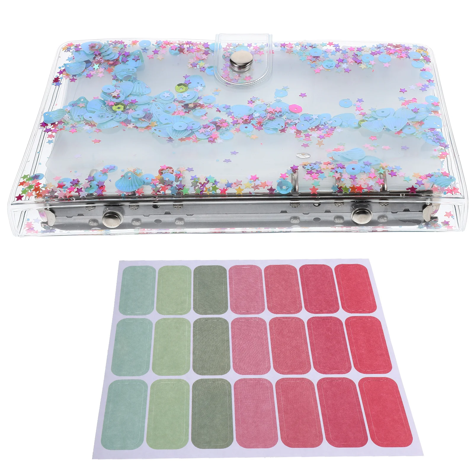 

A6 Loose Notebook Folder Zipper Bag Transparent Cash Budget Binder Budget Planner PVC Money ganizer Envelopes Binder