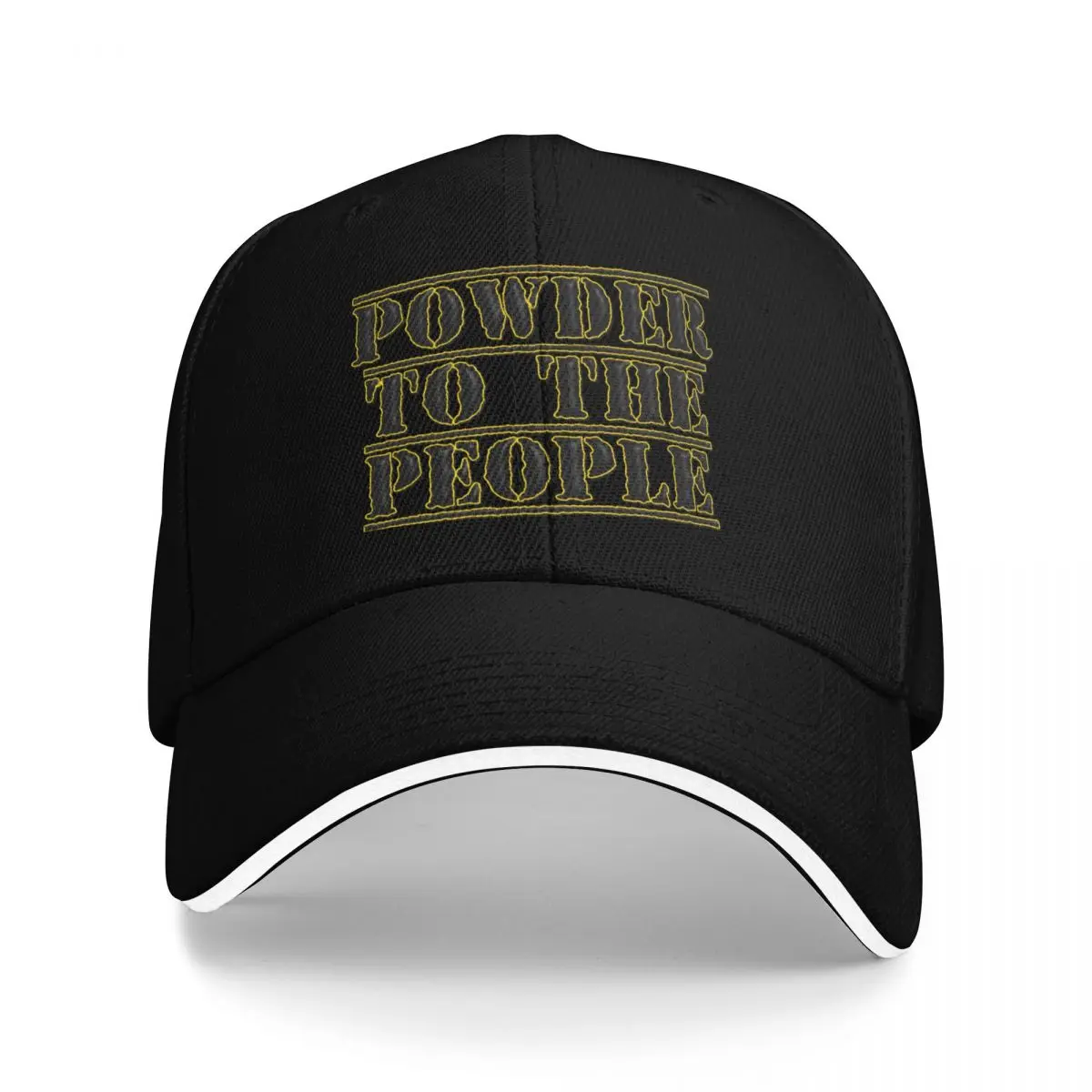 

Powder to the people - Black - Rave Veteran Baseball Cap Golf Hat Man Brand Man cap sun caps luxury woman cap Hats Woman Men's
