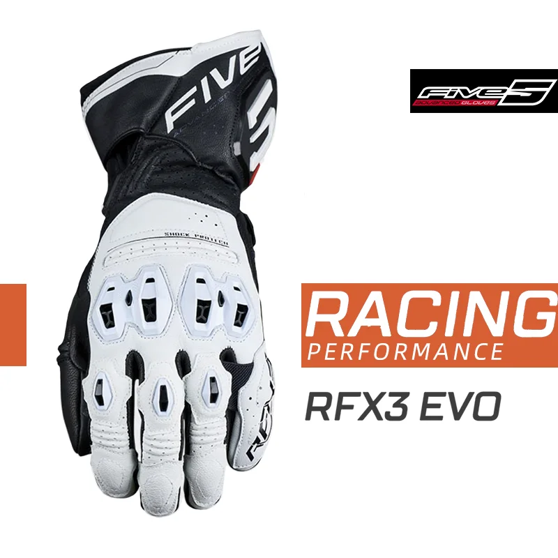 France FIVE RFX3 EVO Motocycle Gloves CE Certification RACING Cowhide Hard Knuckle Touchscreen Glove Breathable Men Guantes Moto