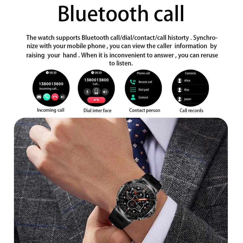 New 1.85-Inch Ultra HD Smartwatch，GPS Track, HD Bluetooth Call; 710 Mah Large Battery 400+ Dial, Suitable For Huawei Xiaomi，2024