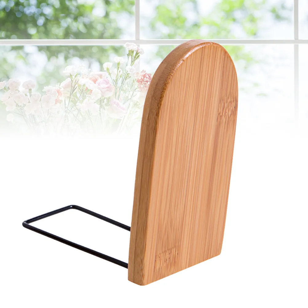 2Pcs Bamboo Bookends Retractable Sturdy Book Folders Book Stand Bookshelf Organizer for Home Office Study Elegant Nature Decor