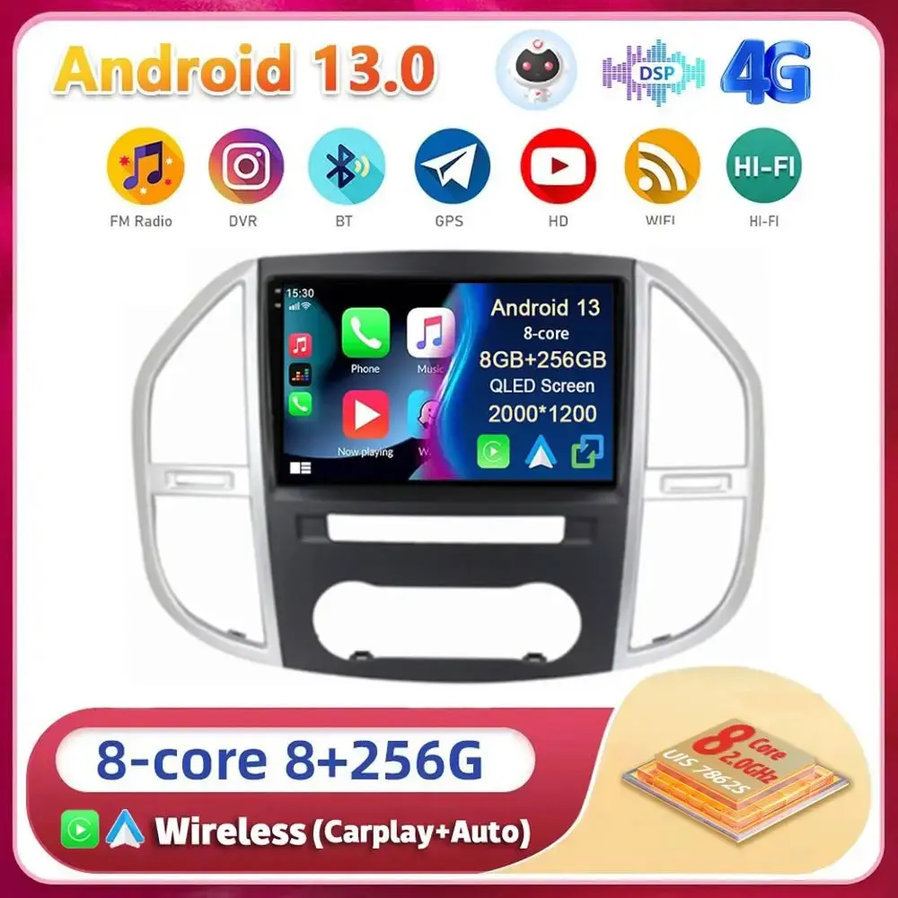 

Android 13 Carplay Auto For Mercedes Benz Vito 3 W447 2014 2015 2016 2017 2018 2019 2020 Multimedia Car Radio Player WIFI Stereo