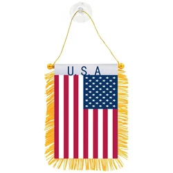 aerxemrbrae  8*12cm  Car Window Decoration Polyester   America USA   Hanging pennant Flags   american   Mini Pennant
