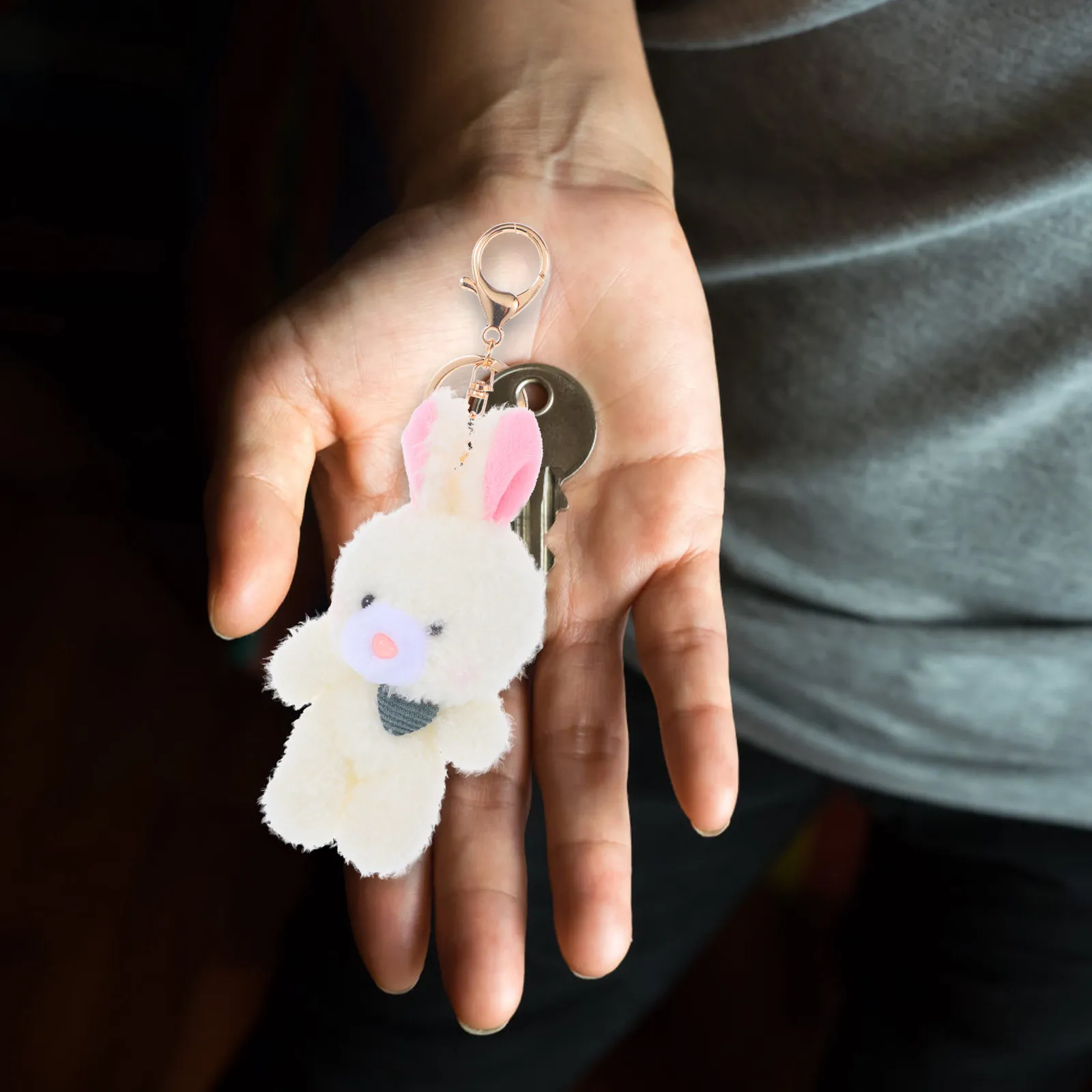 

2 шт. очаровательных брелоков-зайчиков, мультяшные подвески-кролики для рюкзаков, сумок, украшения для ключей, подарок для детей, брелок-зайчик