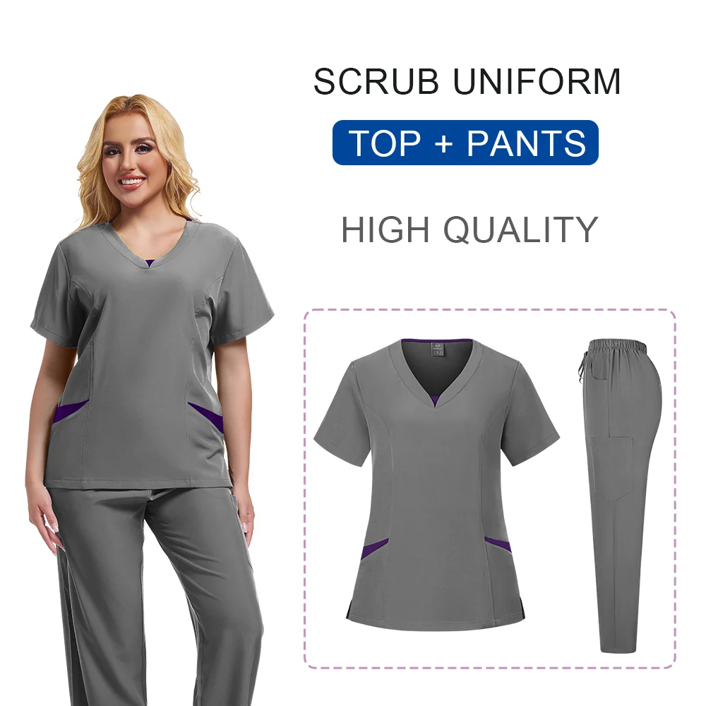 Ткань для мытья рук, разделенный костюм с короткими рукавами, ручная одежда для чистки домашних животных, стоматолога, медсестры, рабочая одежда, мужская медицинская униформа