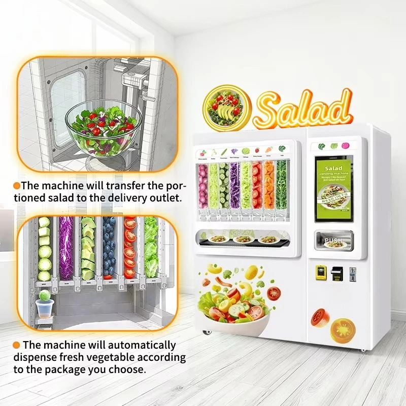Werksqualität, globaler Bestseller, unbemannte Smart-Maschine für die kommerzielle Salatherstellung im Einkaufszentrum