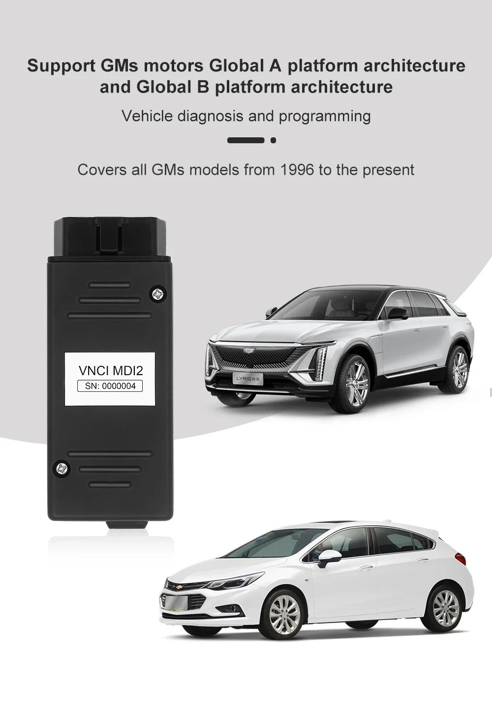 VNCI MDI2 for GM models from 1996 Diagnostic Interface Support CANFD and DoIP,Compatible with TLC, GDS2, DPS,Tech2win Software