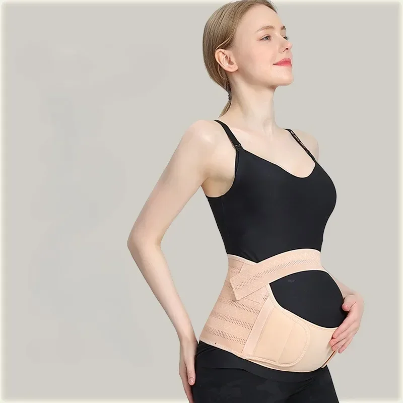 Maternity Belt for Pregnant Women Double Support Back Waist Care Relieving Pain Adjustable Breathable Abdomen Protection