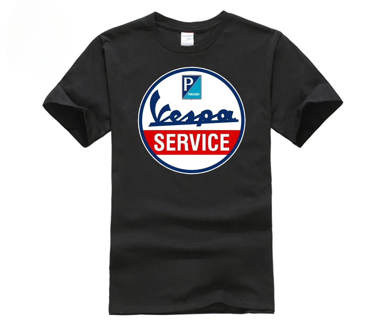 Hot men's fun casual print T shirt Vespa Piaggio Service T Shirt