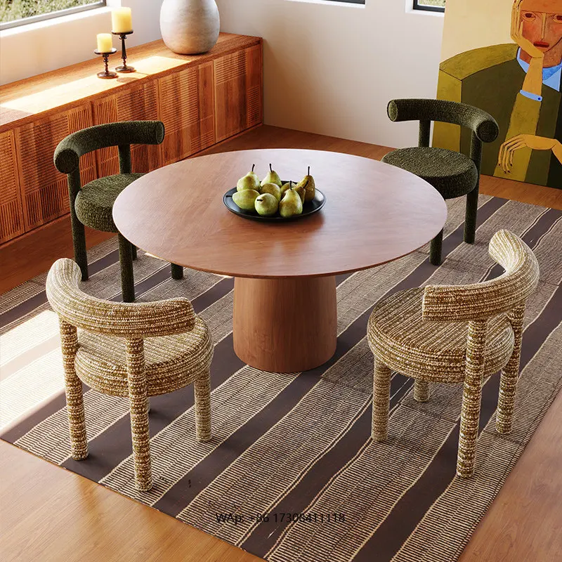 Wholesale Nordic Minimalist Wood Dining Chairs Modern Ladder Back 2-Piece Set Multifunctional Home Restaurant Hotel Furniture