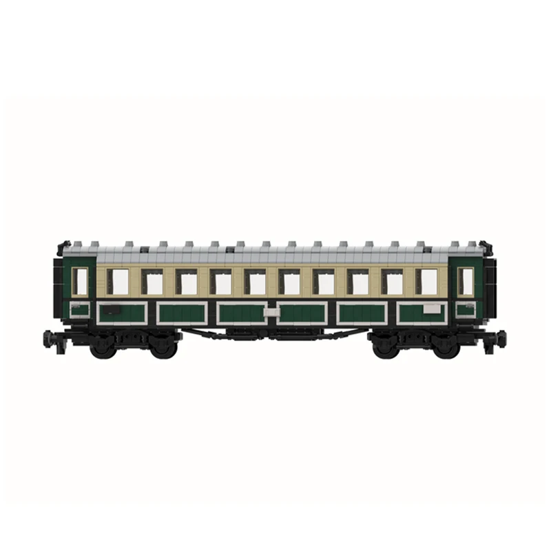 City Transportation Series Express Train Baggage Wagon 3rd Class Passenger Coach Model Bricks DIY Children's Building Block Toys