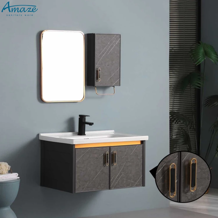 Bathroom CabinetFactory Wholesale Hotel Sales Hot Modern Bathroom Vanity Sink Wall Mounted Bathroom Mirror Cabinet Set