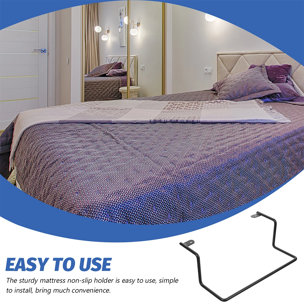 

2pcs Iron Mattress Slide Stopper Anti-Slip Bed Frame Holder Non-Slip Gripper Strong Easy Install Mattress for All