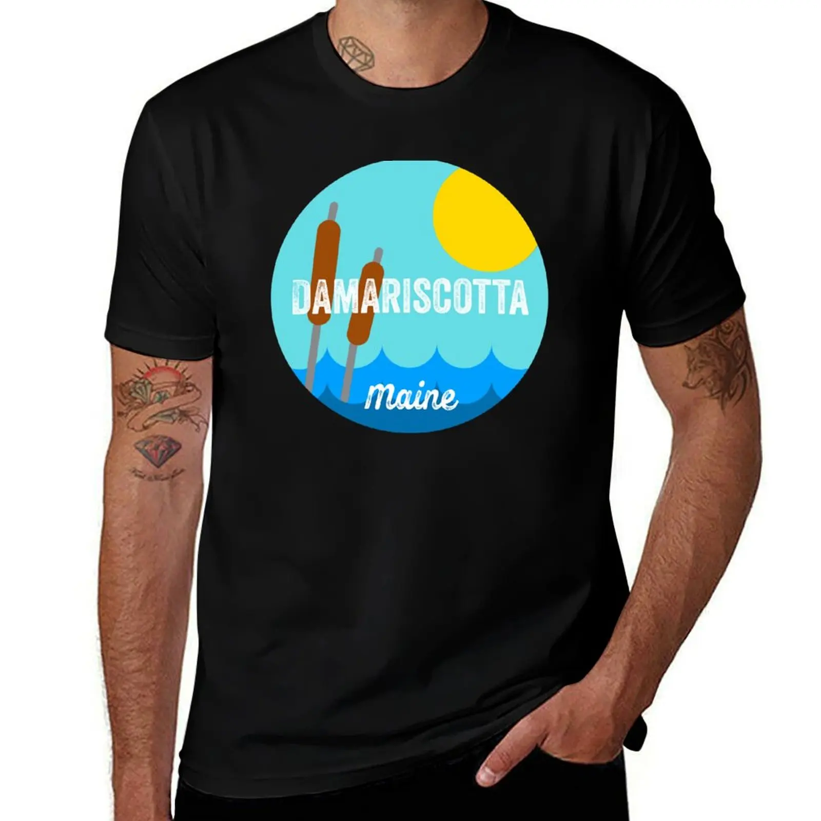 

Damariscotta, Maine T-Shirt t shirts for man graphic funny black cotton t-shirt plain for man package T-Shirt