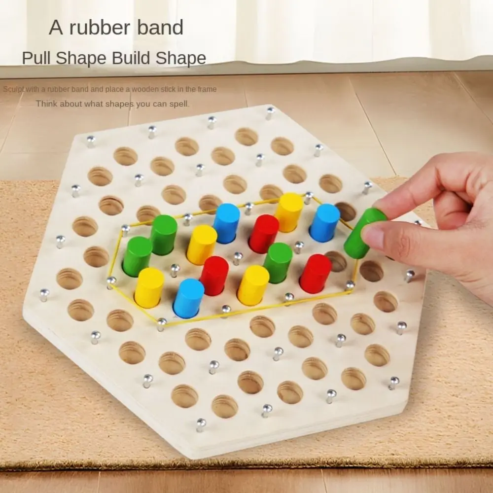 Rubber Band Geometry Chain Chess Logical Thinking Parent-child Interaction Triangle Chess Desktop Game Improve Intelligence