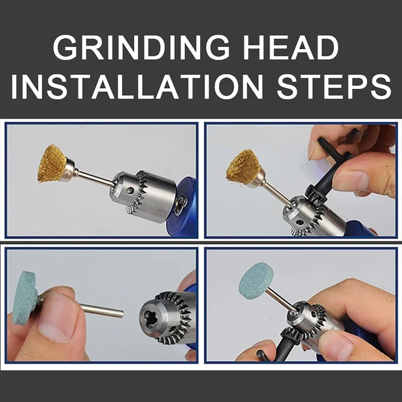 

Electric Grinder 13000rpm Stepless Speed Adjustable Handheld Mini Metal Multifunct Polishing Engraving Electric Drill Bits