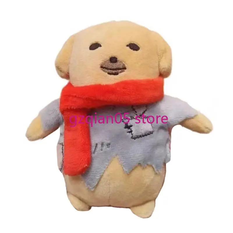 

N7ME Korean Styles Scarf Dog Plush Pendnat Toy Hanging Ornament For Adult and Student