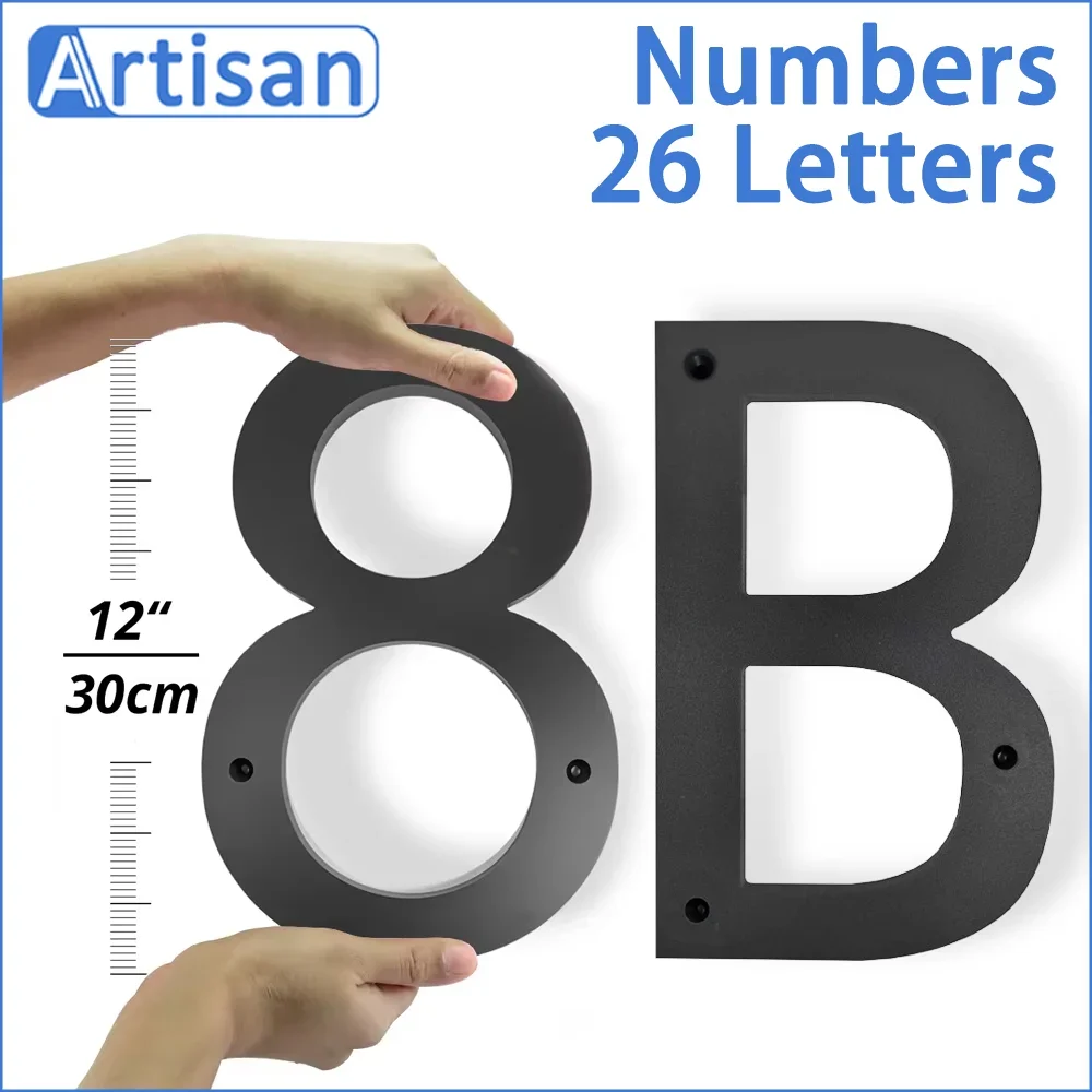 

Big Exterior House Number 30 Cm 26 Letters #0-9 Home Outdoor Numbers Address Plate Custom Hotel Name Plate Acrylic Street Sign