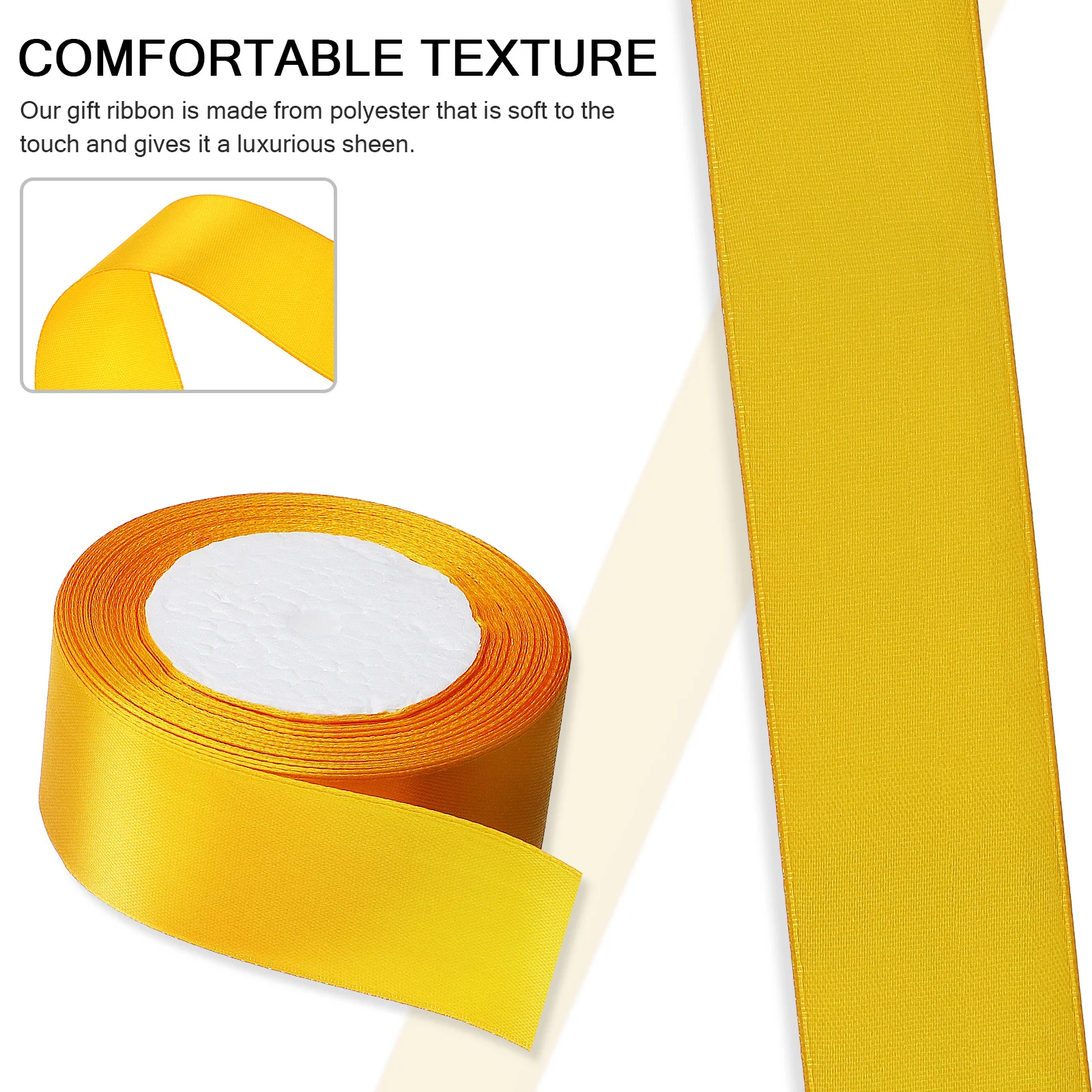 

3 Rolls 22M Satin Gift Wrapping Ribbon Wide Double Faced For Present Decorative Craft Wedding Party Balloon String Ribbons For