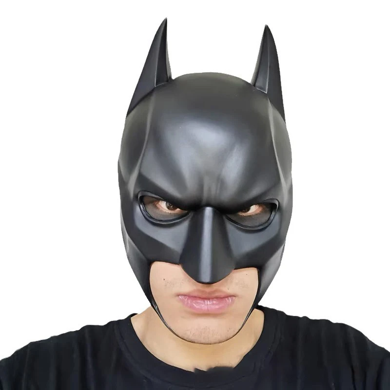 Máscara de Batman de látex para Cosplay de Halloween