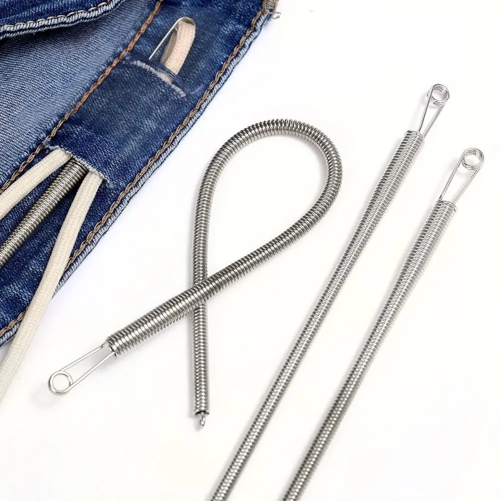 Stainless Steel Rope Threader Guides Garment Flexible Needle Elastic Band Rope Wearing Threaders Guide Trouser Belt Lead Device