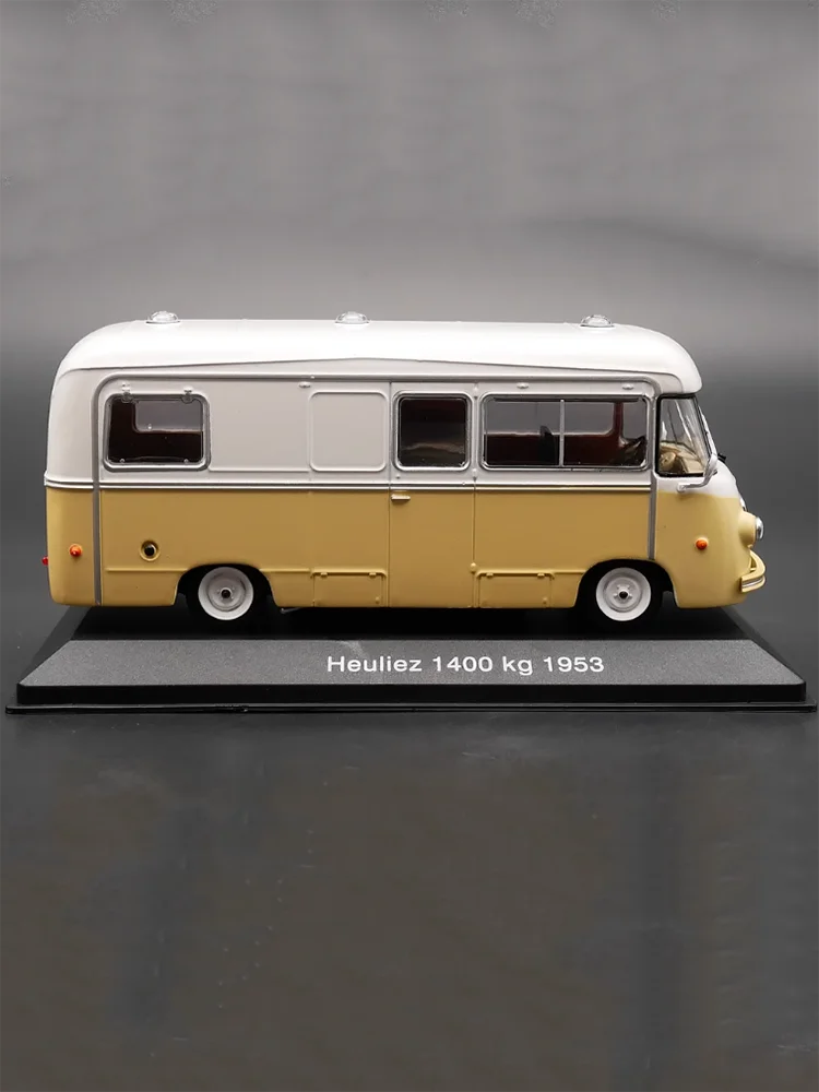 Diecast 1:43 Scale Ixo Heuliez 1400KG 1953 RV camping Vehicle Alloy Vehicle Model Finished Simulation Collection Gift Toys