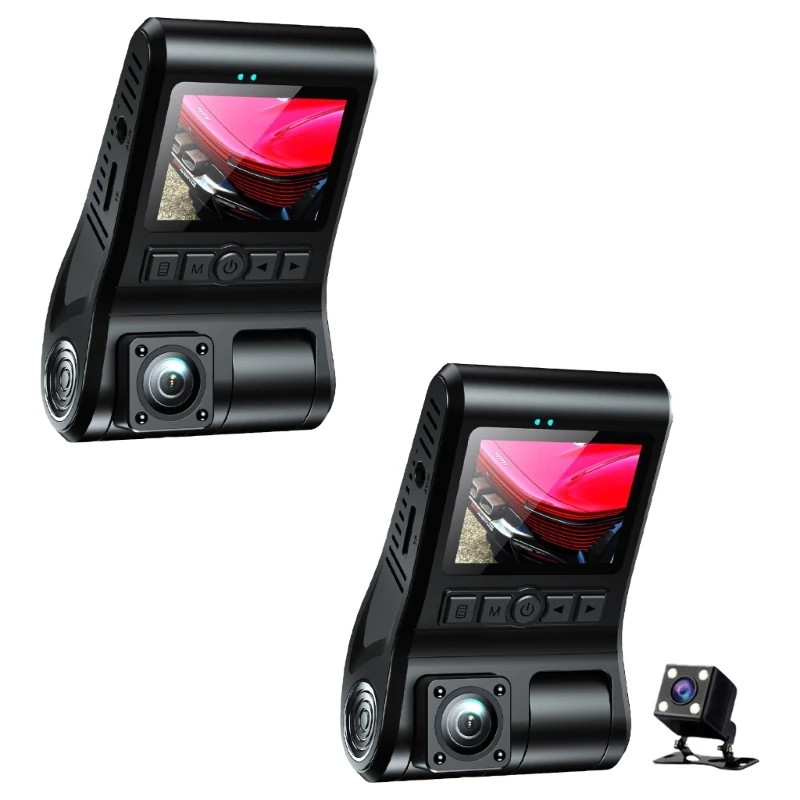 2inch IPS Screen Motion Detection Dashcam with 3 or 2 Cameras Support Cycle Recording for Comprehensive Side Coverage