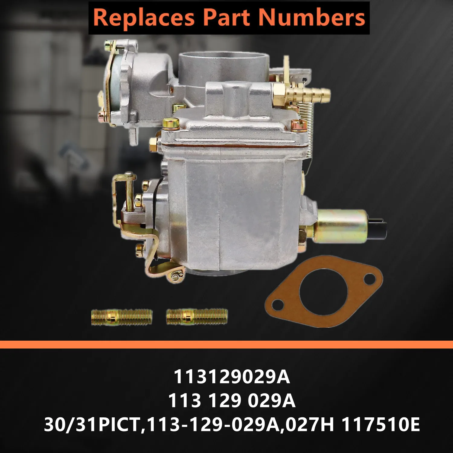 المكربن 30/31 Pict-3 المكربن مع موزع منفذ واحد متوافق مع VW Beetle Ghia 113129029A 027H117510E