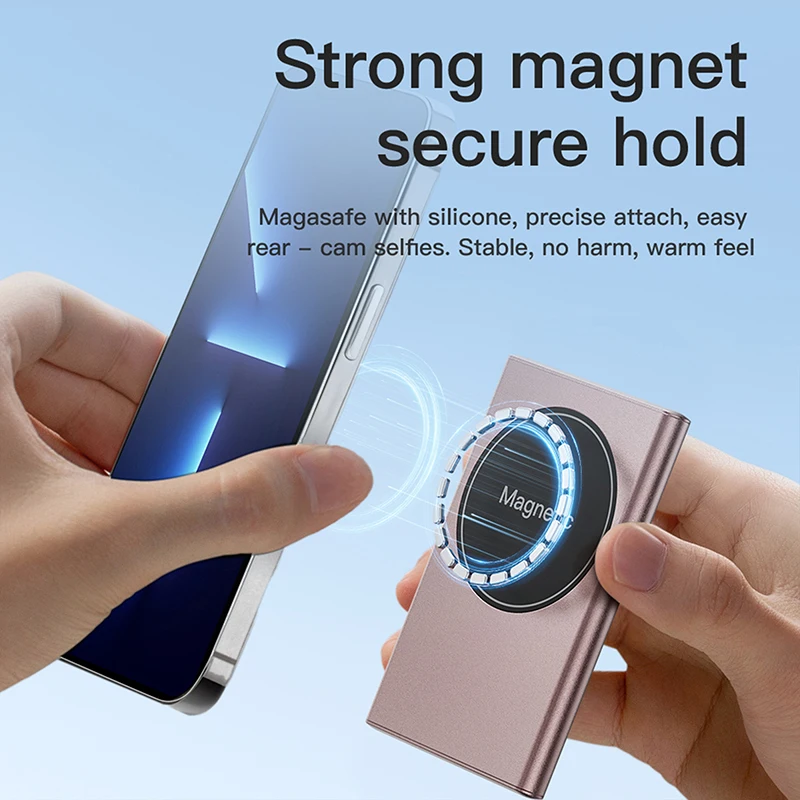 Mobile Wireless Magnetic Selfie Monitor Screen for iPhone 16 Camcorder Lens Smartphone Selfie Vlog Live Stream Video Recording