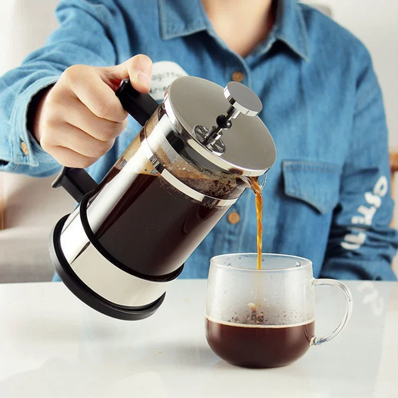 Coffee French Press Pot With Filter High Borosilicate Glass Hand Punch Coffee Pot Multifunctional Brewings Tea Milk Pot Tools