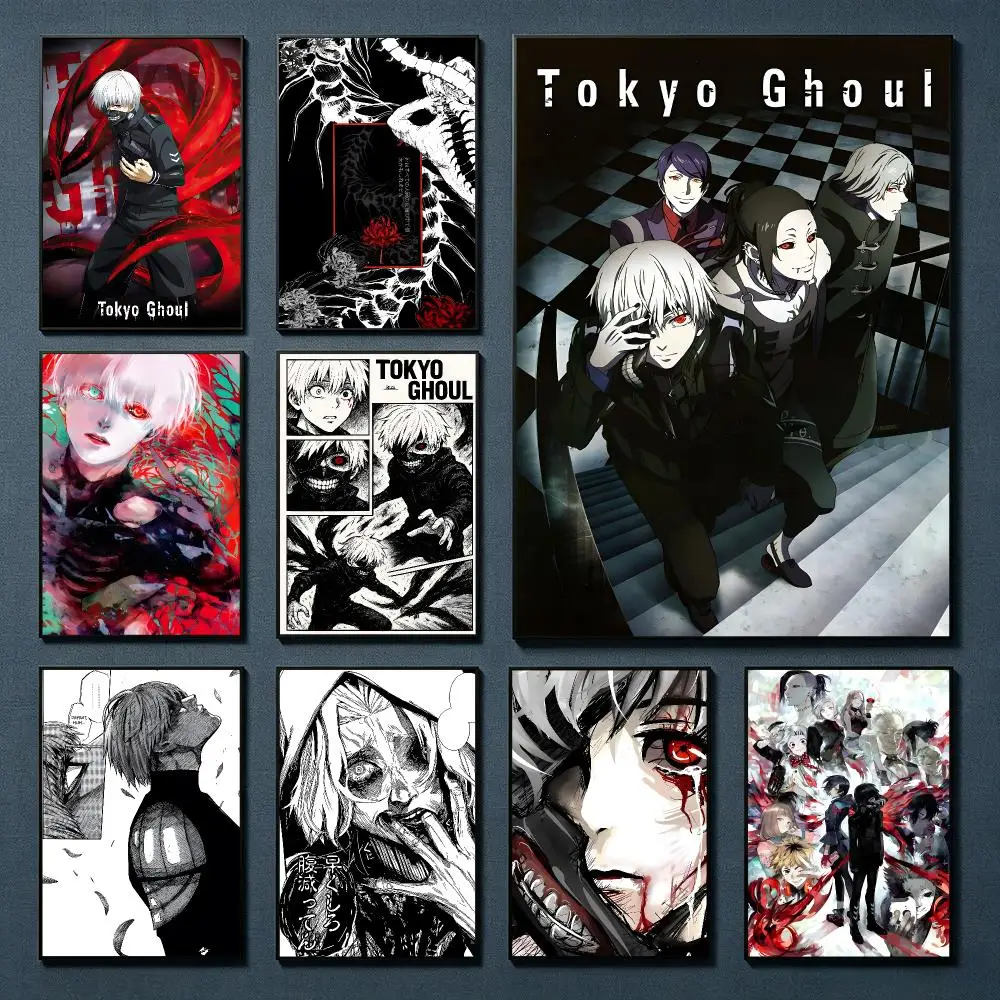 JP hot anime Tokyo ghoul Painting Calligraphy HD Canvas Art Print Wall Decor for Bars Coffee Shops Clubs Rooms