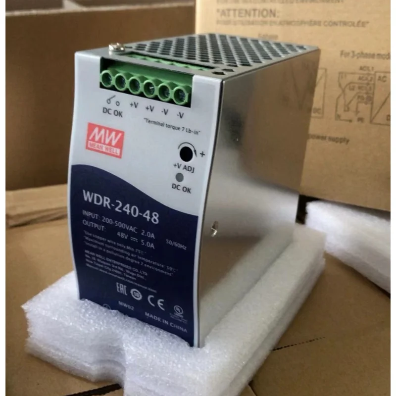 New WDR-240-48 rail power supply for fast delivery