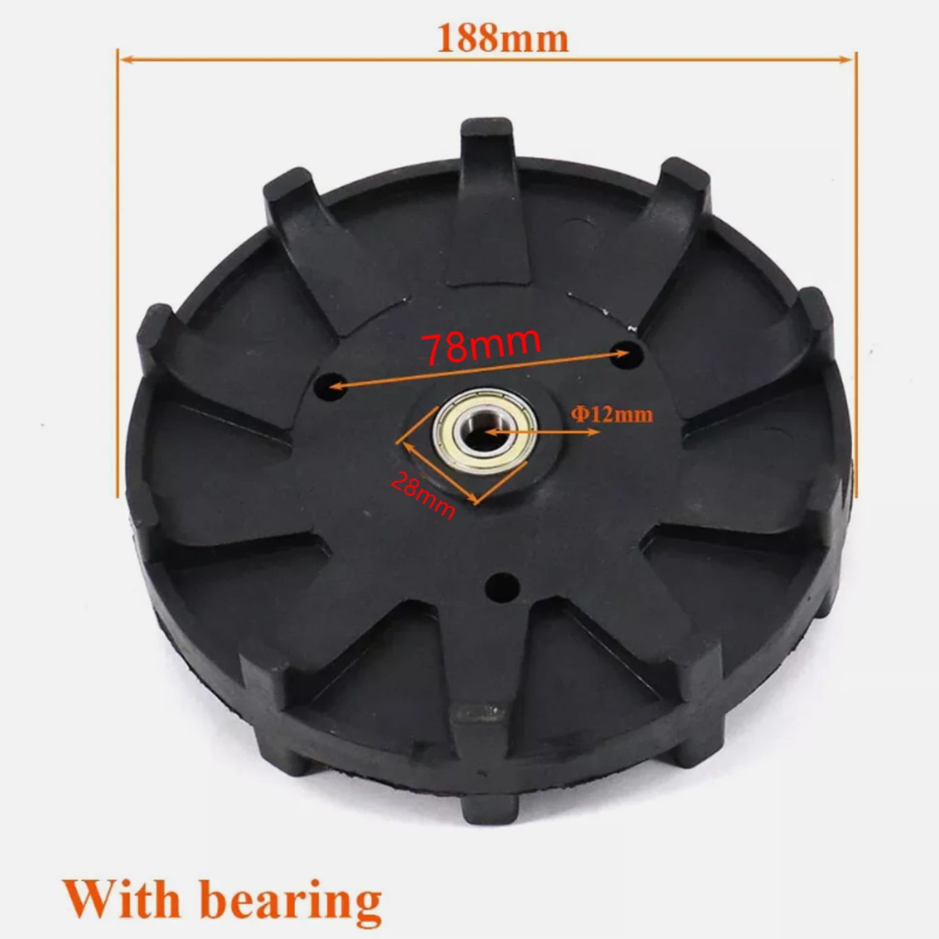 

Rubber Track Plastic Drive Wheel For Go Karting UTV Buggy Quad ATV Snowmobile