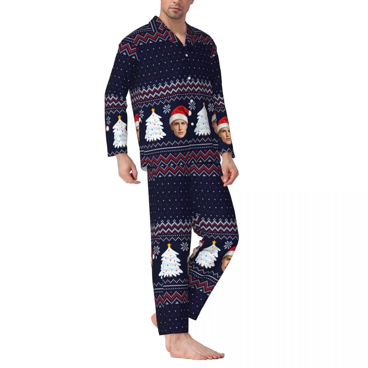 Men Pajamas Set of Autumn Winter Long-Sleeved SHUTTERSTOCK_20000] Home Clothing Sleepwear 2PCS/Set
