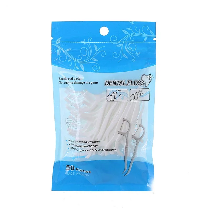 100pcs Dental Floss Flosser Picks Toothpicks Teeth Stick Tooth Cleaning Interdental Brush Dental Floss Pick Cleaning Tooth