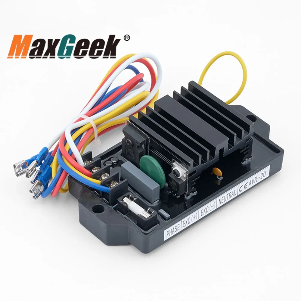 

Maxgeek AVR-20 GB-20A AVR Автоматический регулятор напряжения Бесщеточный генератор возбуждения Модуль управления Стабилизатор Дизельный генератор Par