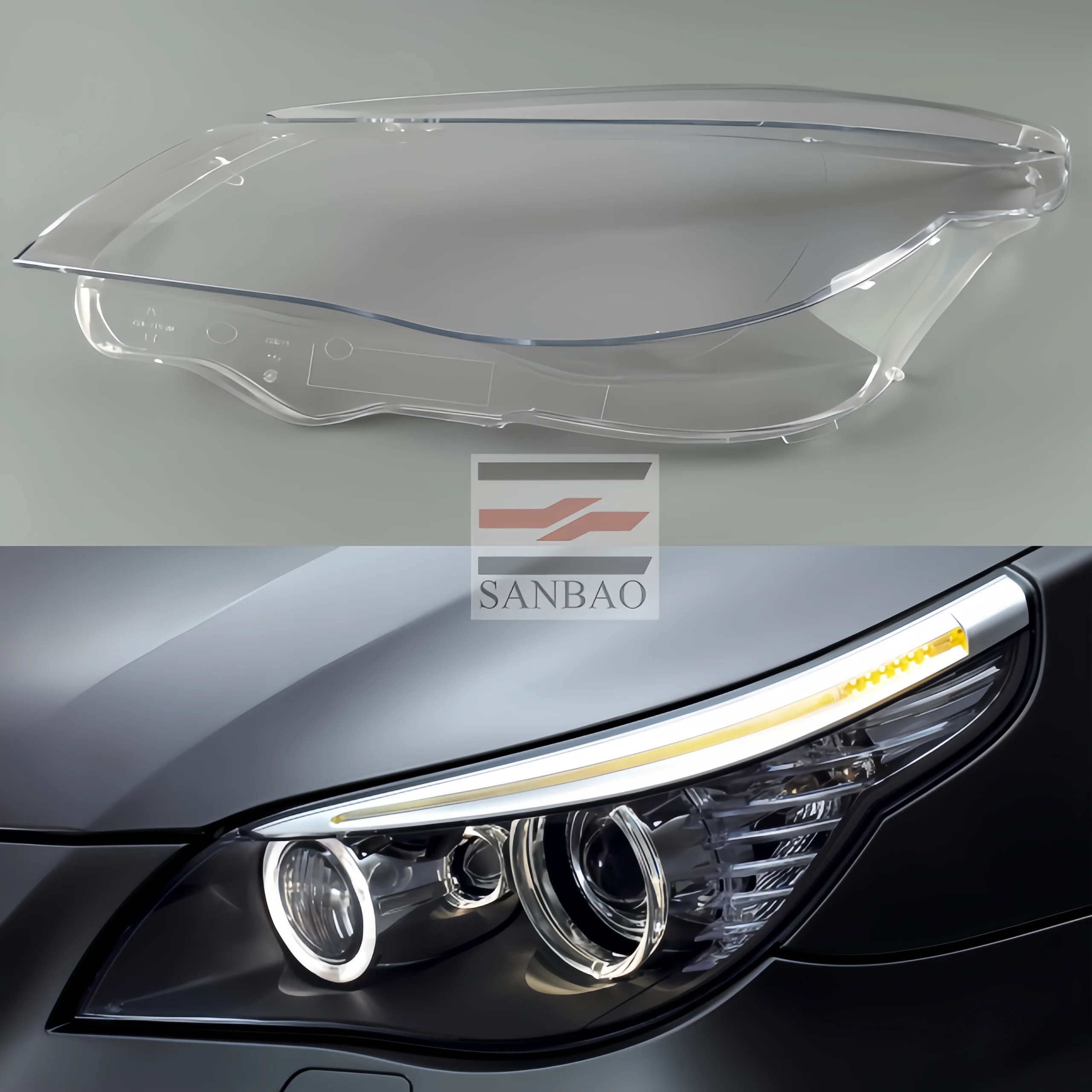 Factory Direct Sales For BMW 5 Series E61 2008-2010 Car Protective Front Glass Headlight Cover High Quality New HeadLight Lens