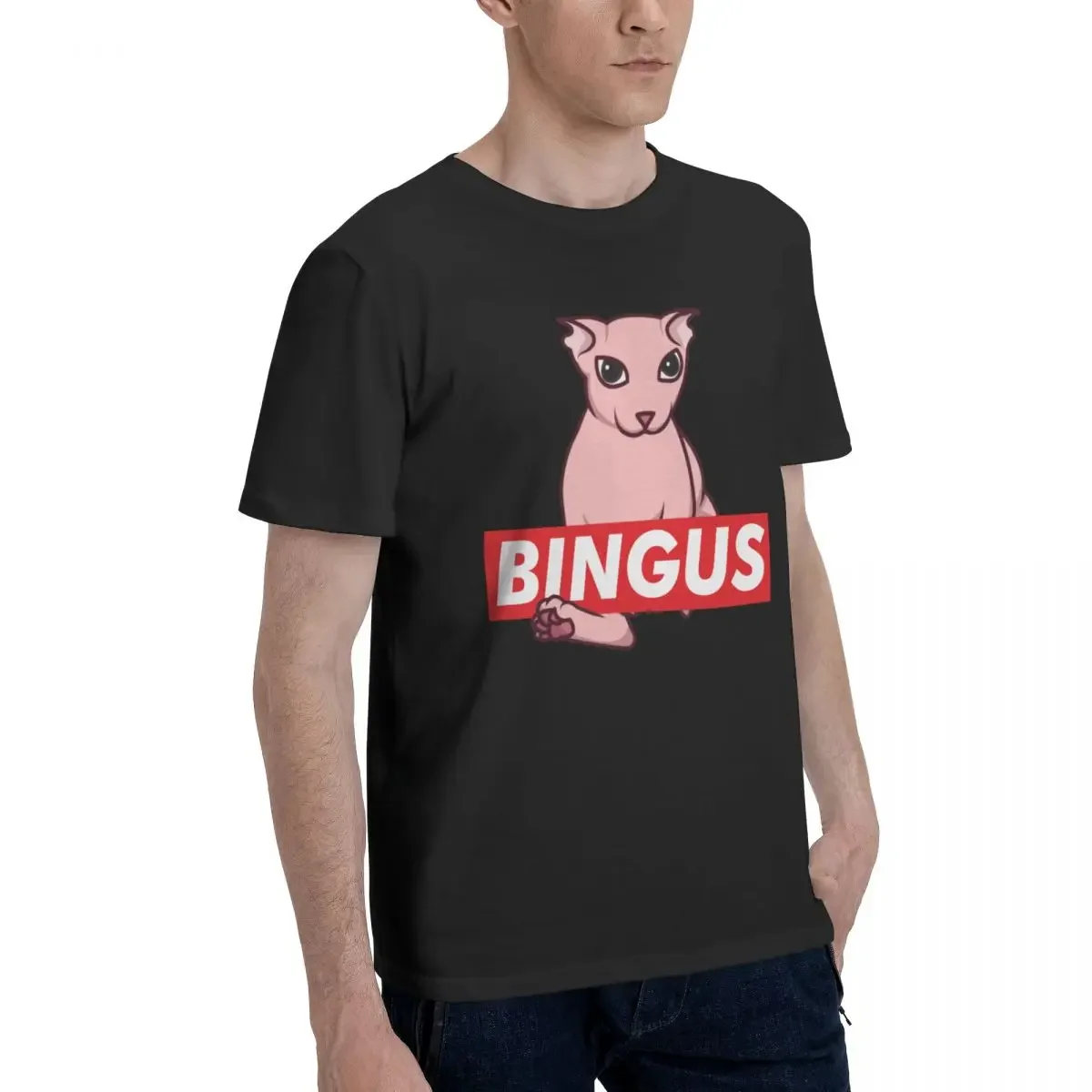 Bingus Funny Meme Oversized Graphic T Shirt Short Sleeve Men Women Man Tee T-Shirt Clothing Short Sleeve Tops