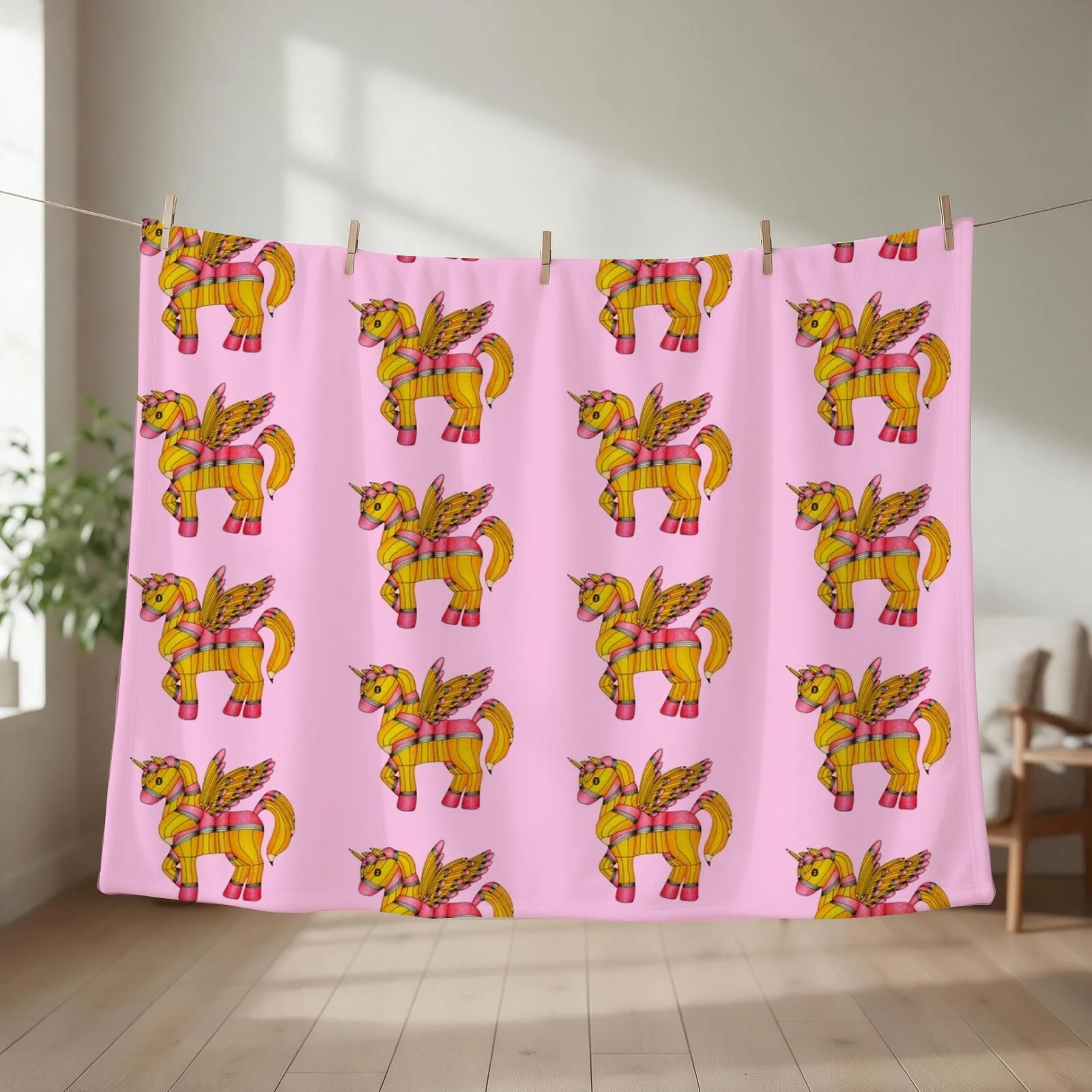 Pencil Alicorn Throw Blanket Luxury Thicken warm for winter blankets ands Luxury Designer Blankets