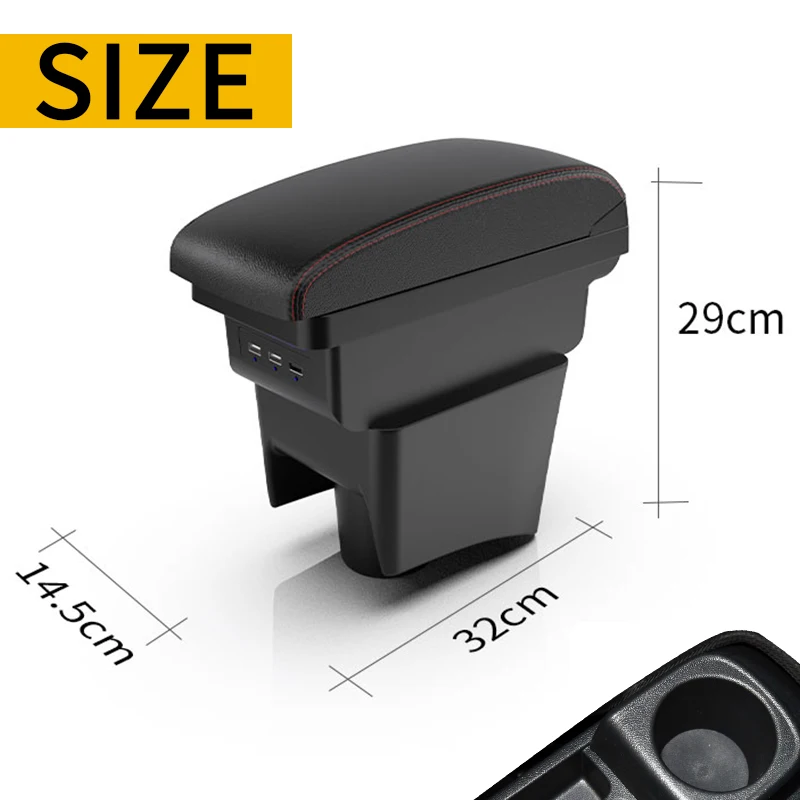 

For Volkswagen POLO Mk5 6R 2012-2018 Vento car armrest interior modification center console multi-function storage accessories
