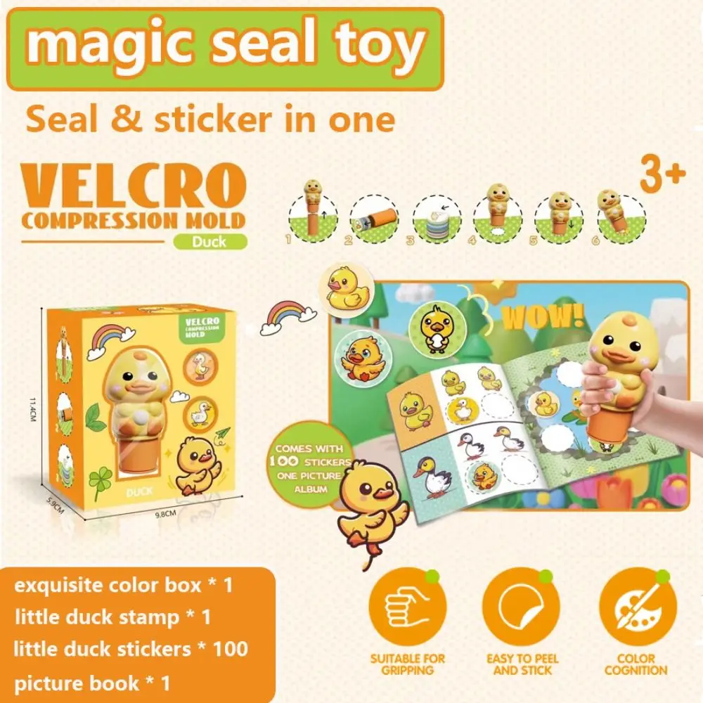 DIY Crafts Animal Stamp Stickers Signet Funny Reward Stickers Toys Set Waterproof Interactive Children's Seal Toy Kid Girl Boy